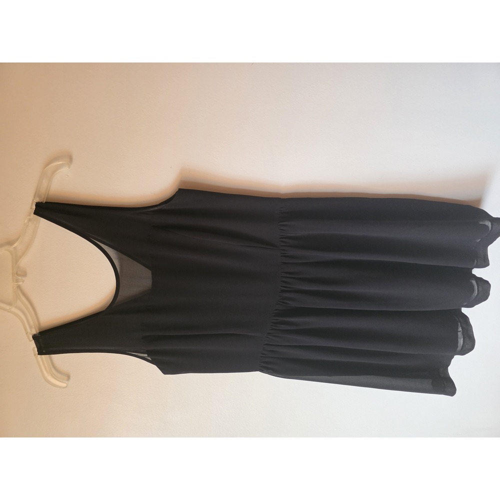 Black Sleeveless Chiffon Dress